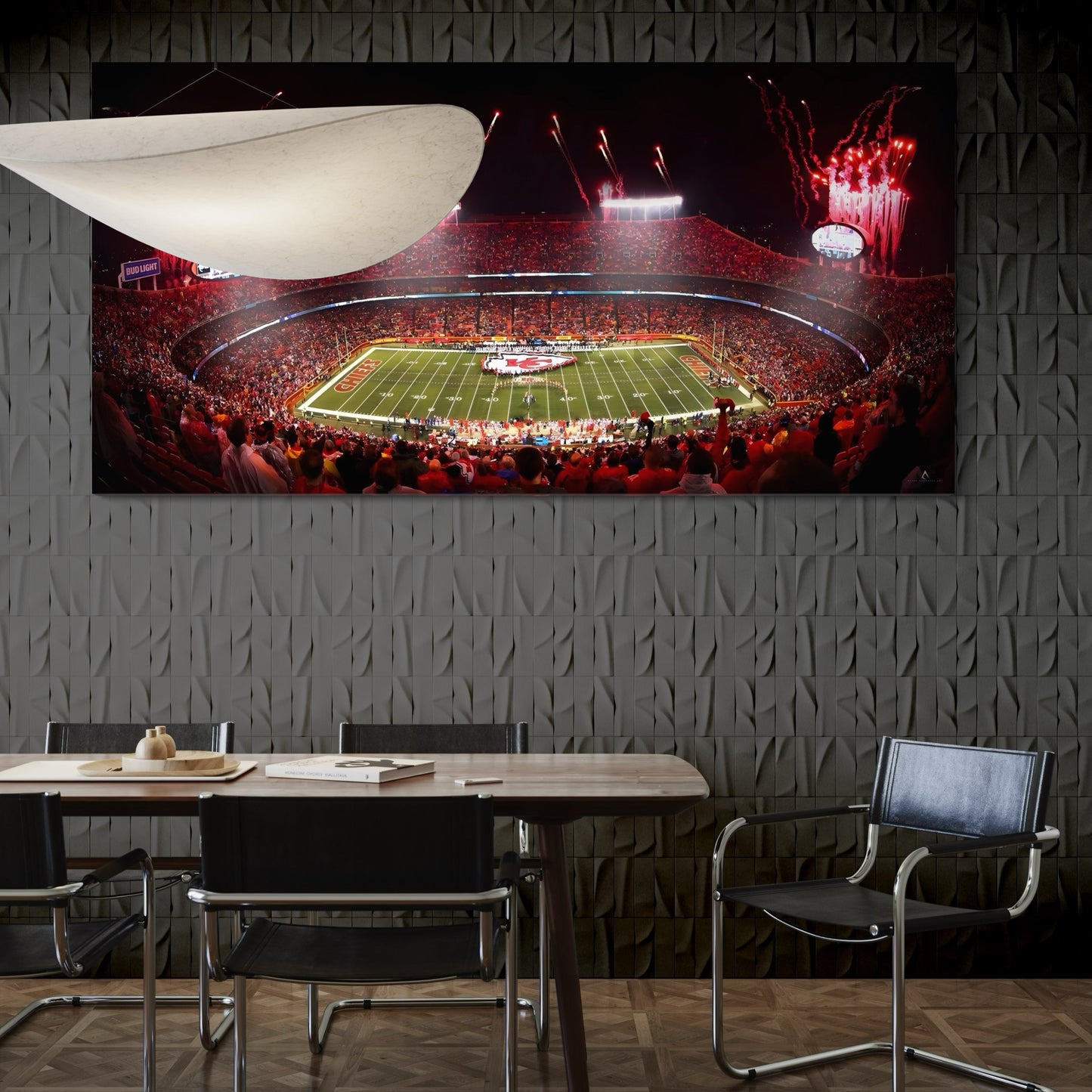 KANSAS CITY CHIEFS CANVAS "ARROWHEAD AWAKENED" ARROWHEAD STADIUM GEHA FIELD
