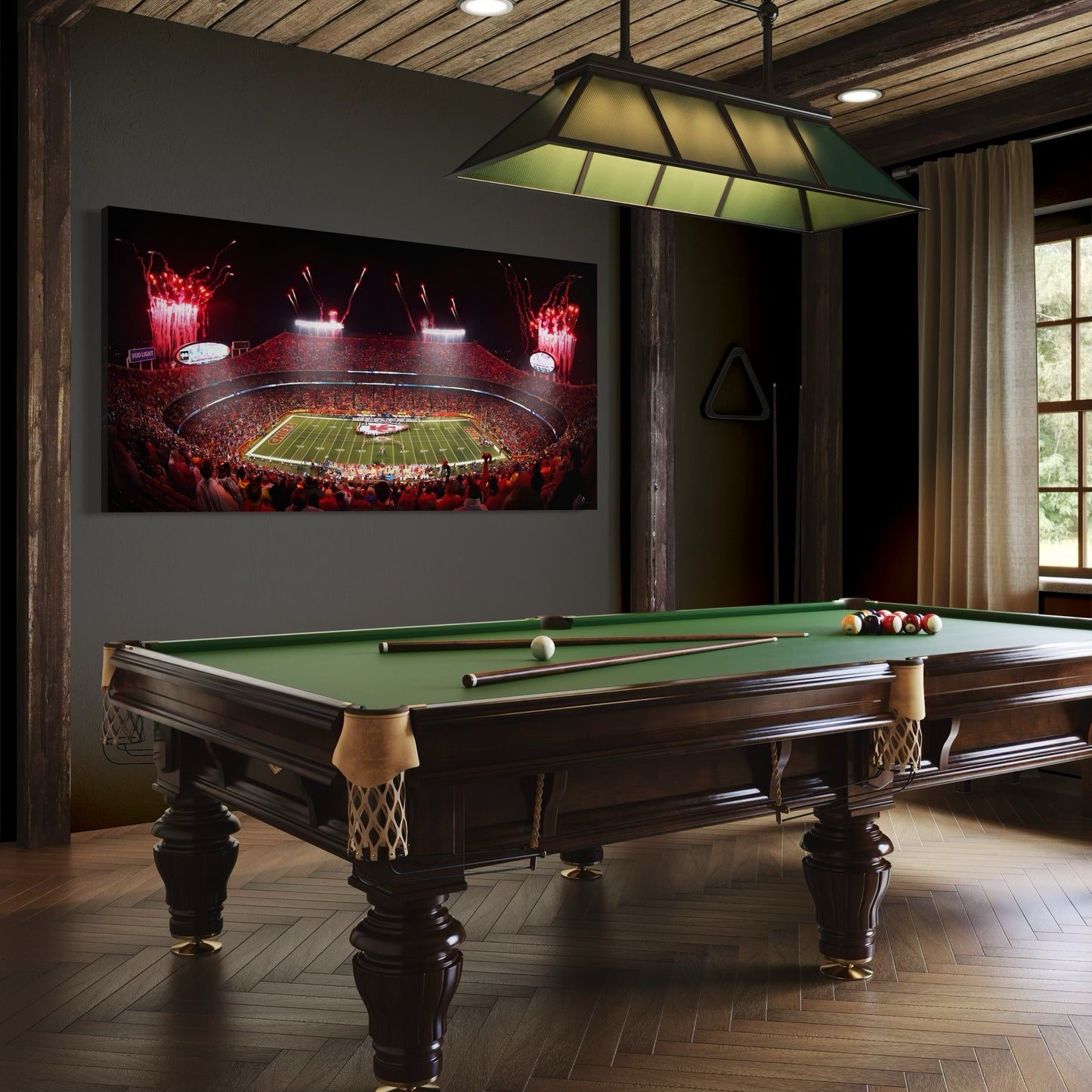 KANSAS CITY CHIEFS CANVAS "ARROWHEAD AWAKENED" ARROWHEAD STADIUM GEHA FIELD