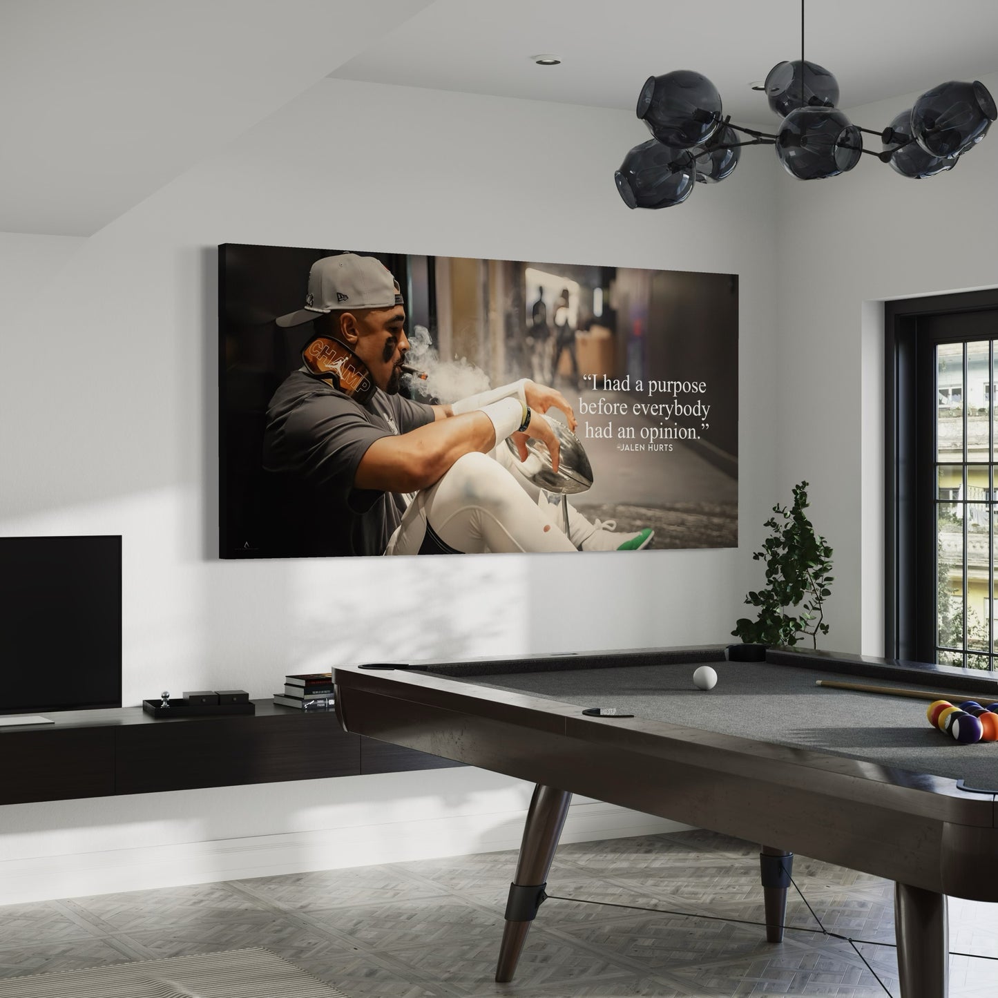 JALEN HURTS CANVAS "SILENT VICTORY" PHILADELPHIA EAGLES SUPER BOWL LIX