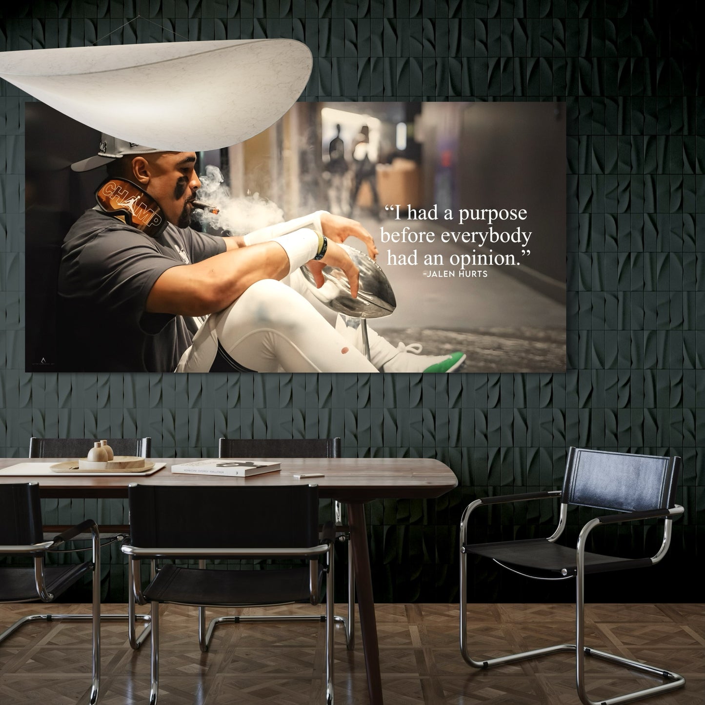 JALEN HURTS CANVAS "SILENT VICTORY" PHILADELPHIA EAGLES SUPER BOWL LIX