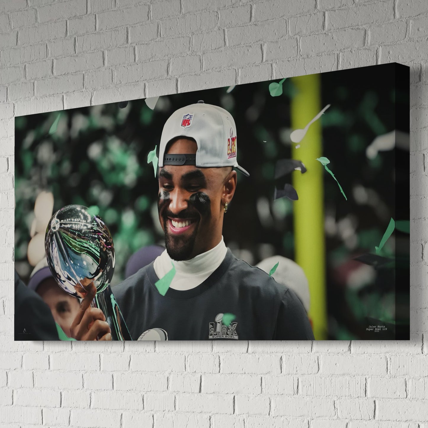 JALEN HURTS CANVAS "THE HURTS ERA" PHILADELPHIA EAGLES SUPER BOWL LIX