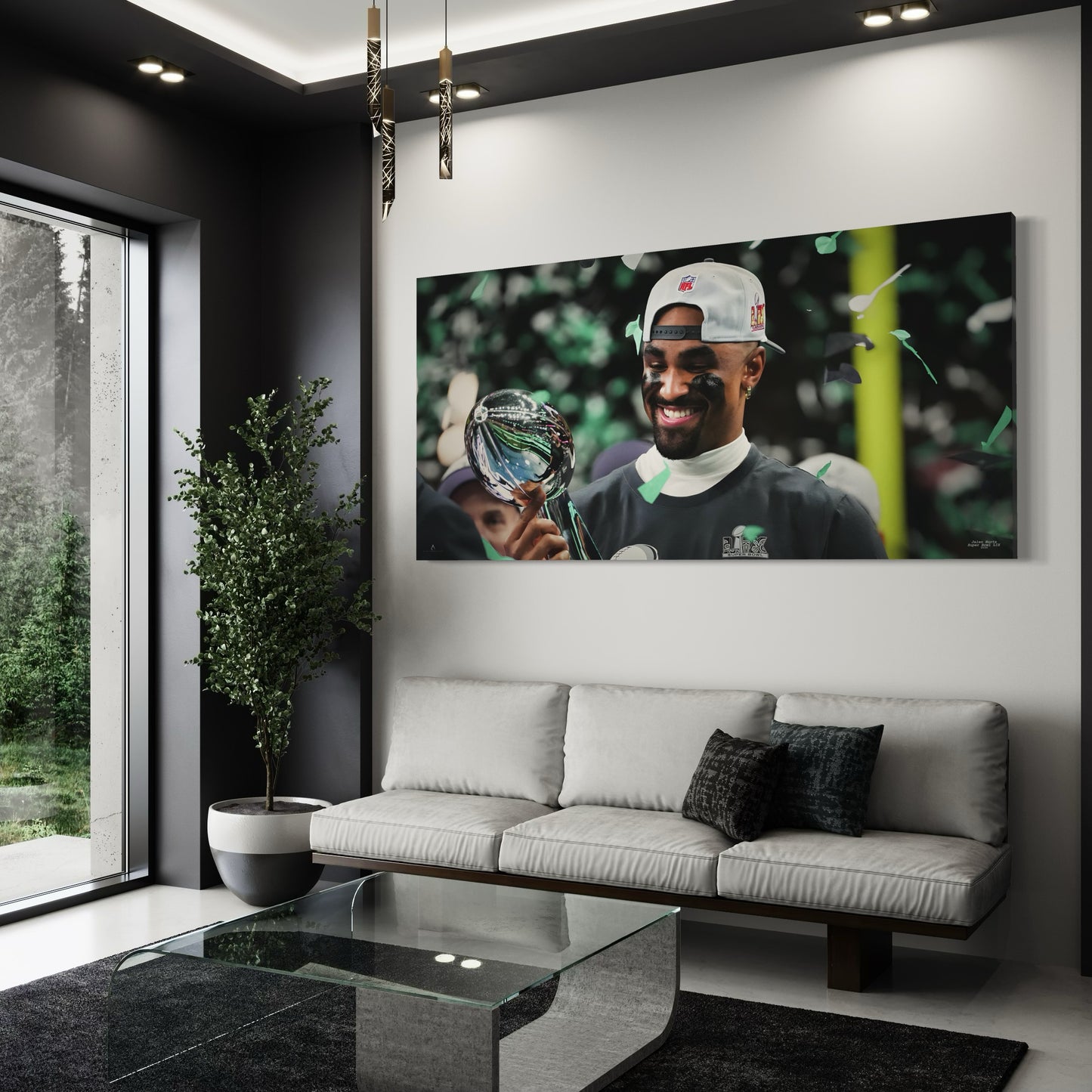 JALEN HURTS CANVAS "THE HURTS ERA" PHILADELPHIA EAGLES SUPER BOWL LIX