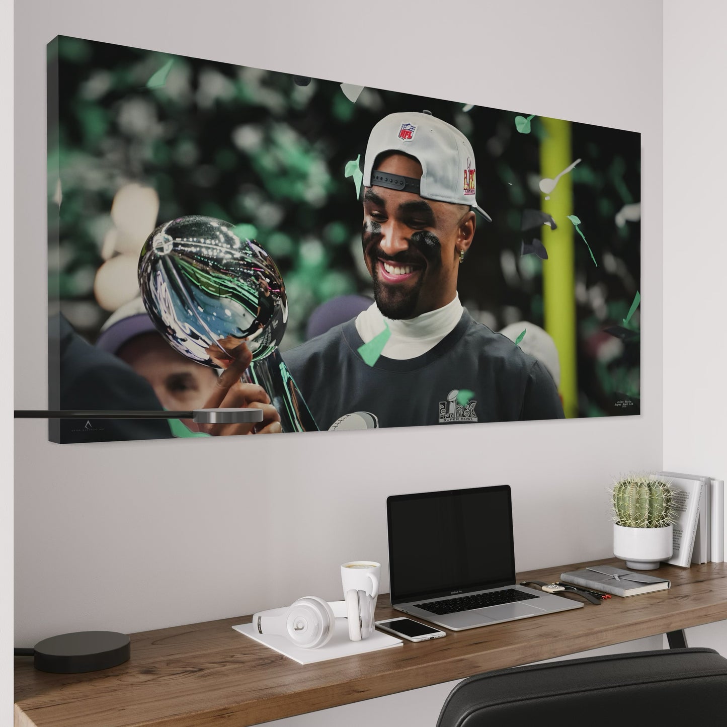 JALEN HURTS CANVAS "THE HURTS ERA" PHILADELPHIA EAGLES SUPER BOWL LIX