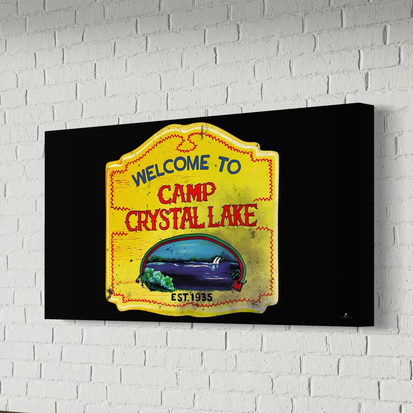 JASON CANVAS "CAMP CRYSTAL LAKE" CAMP CRYSTAL LAKE SIGN | FRIDAY THE 13TH