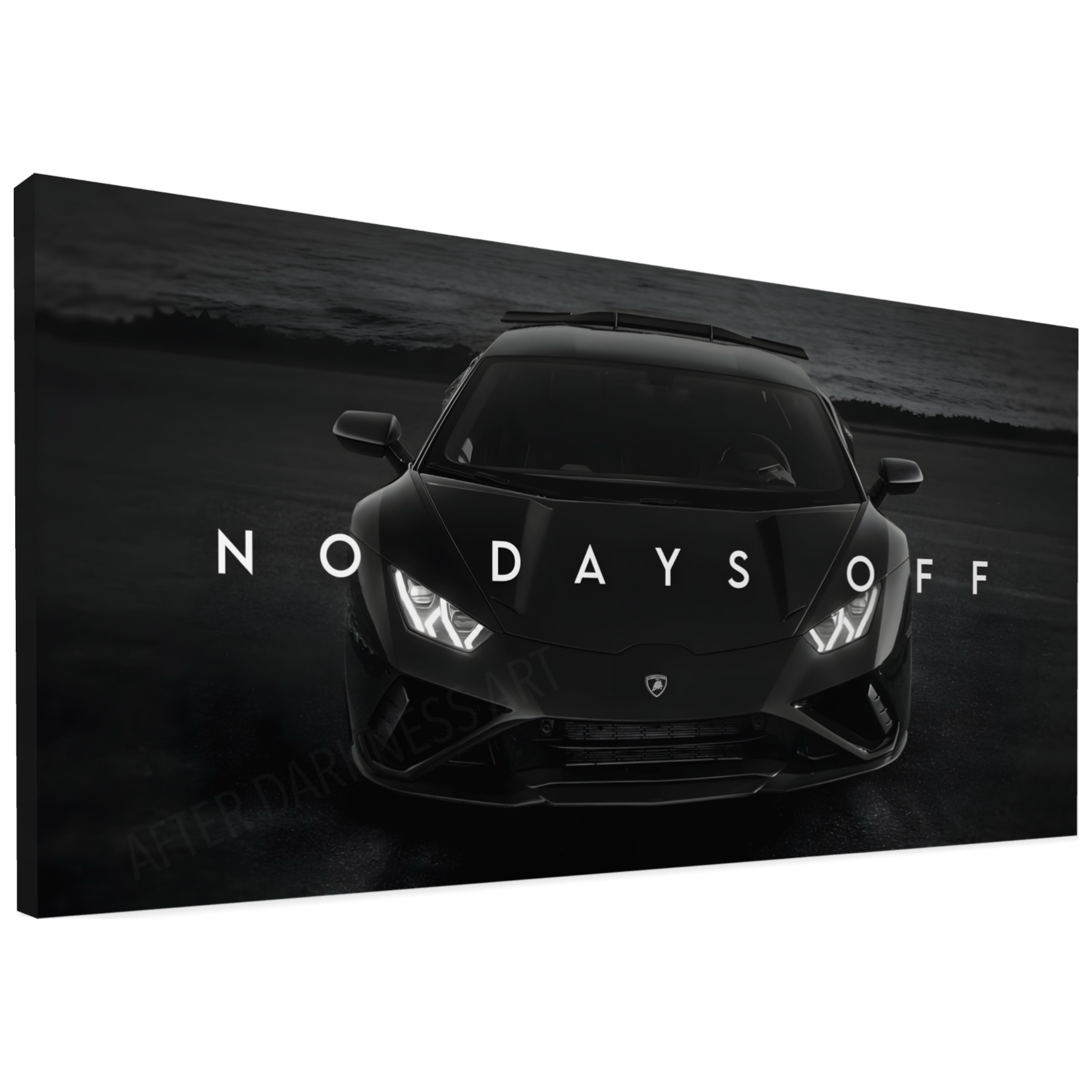 LAMBO CANVAS - NO DAYS OFF – After Darkness Art