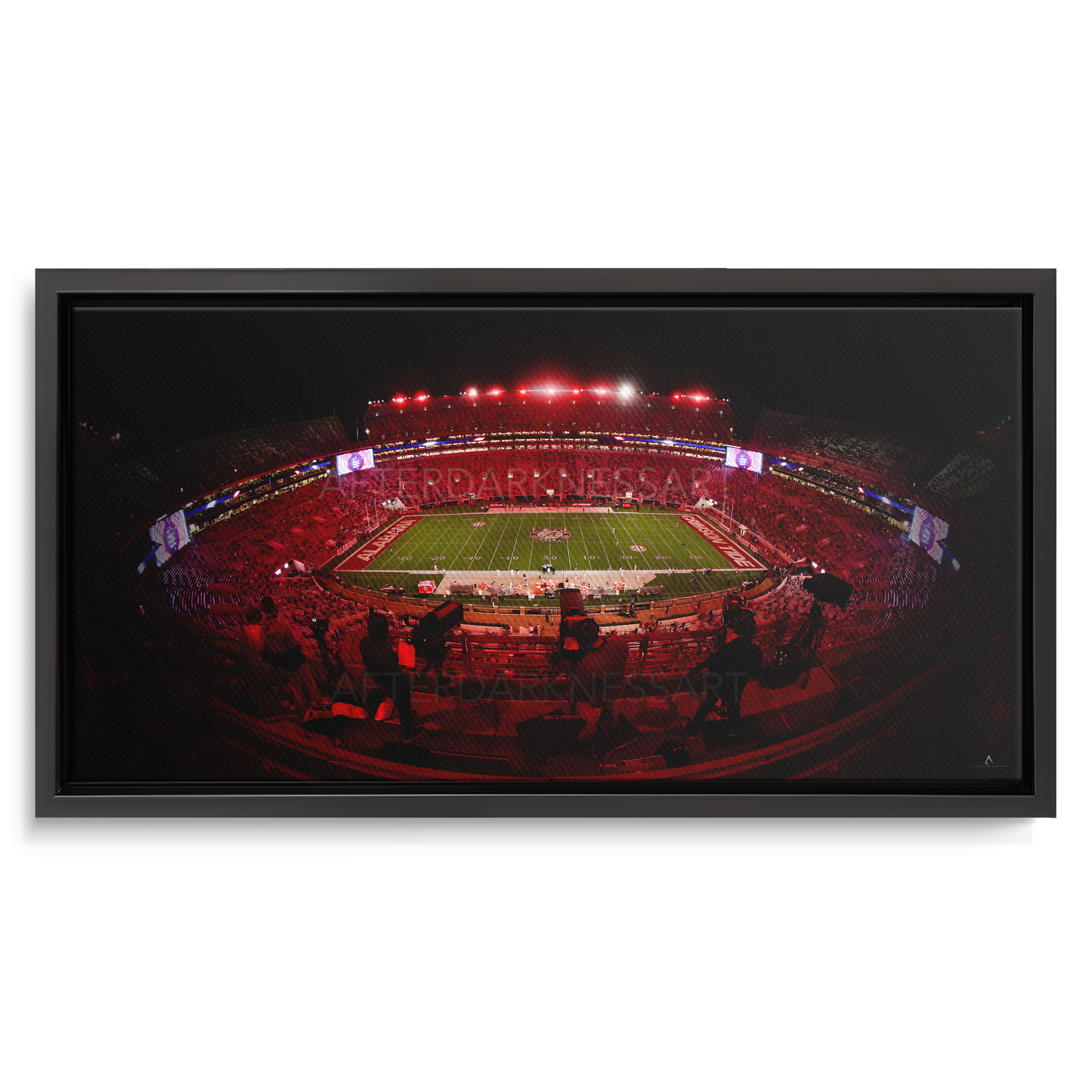 ALABAMA CRIMSON TIDE CANVAS "CRIMSON SHADOWS" BRYANT DENNY STADIUM