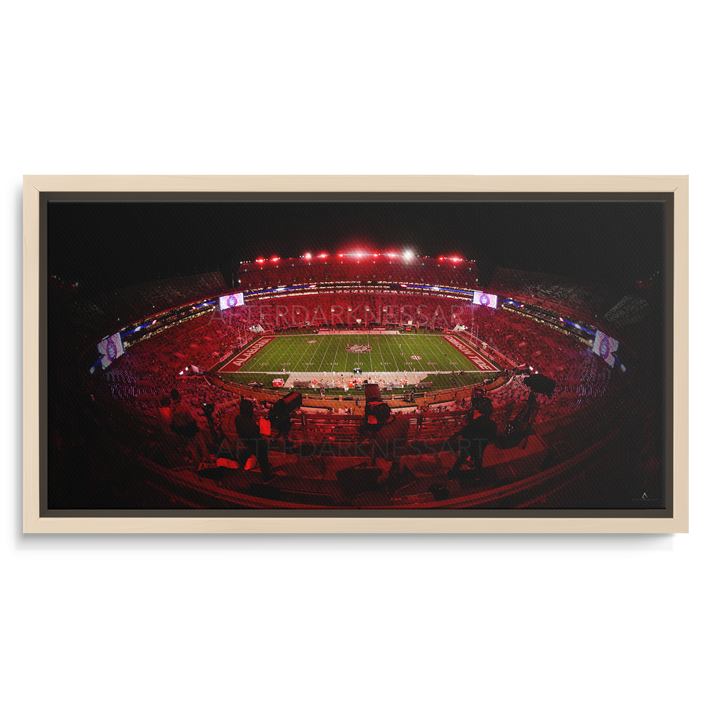 ALABAMA CRIMSON TIDE CANVAS "CRIMSON SHADOWS" BRYANT DENNY STADIUM