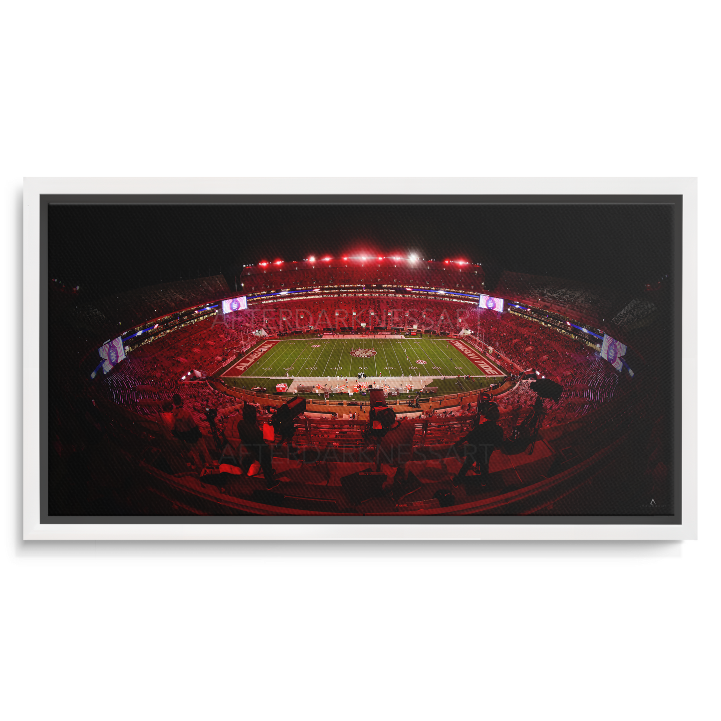 ALABAMA CRIMSON TIDE CANVAS "CRIMSON SHADOWS" BRYANT DENNY STADIUM