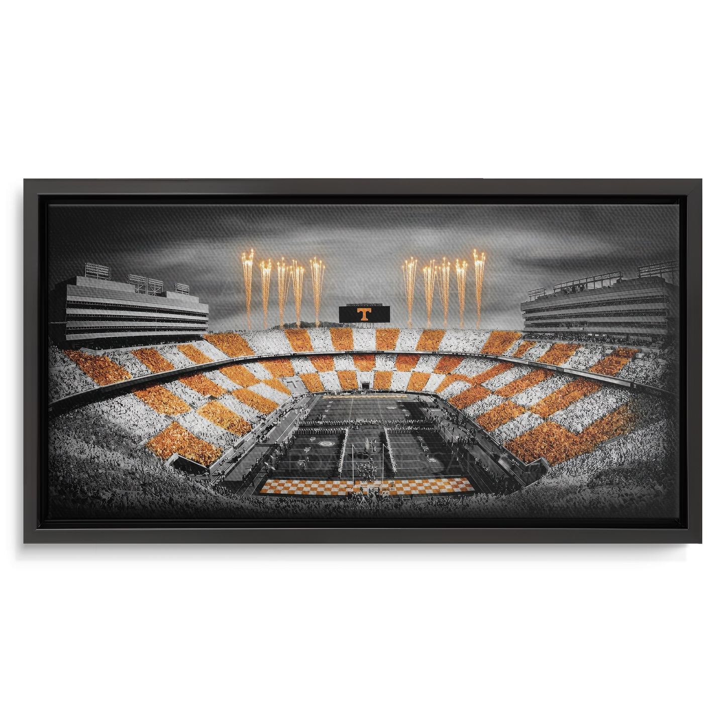 TENNESSEE VOLUNTEERS CANVAS "FIRE OVER ROCKY TOP" NEYLAND STADIUM