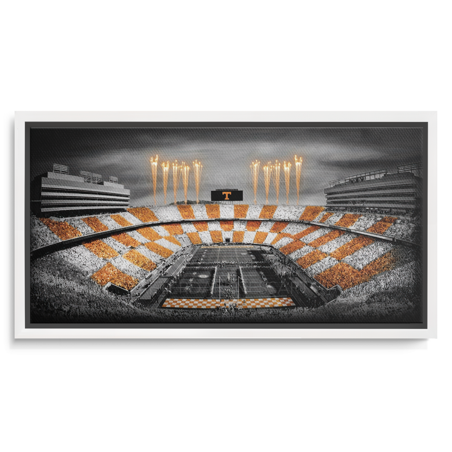 TENNESSEE VOLUNTEERS CANVAS "FIRE OVER ROCKY TOP" NEYLAND STADIUM