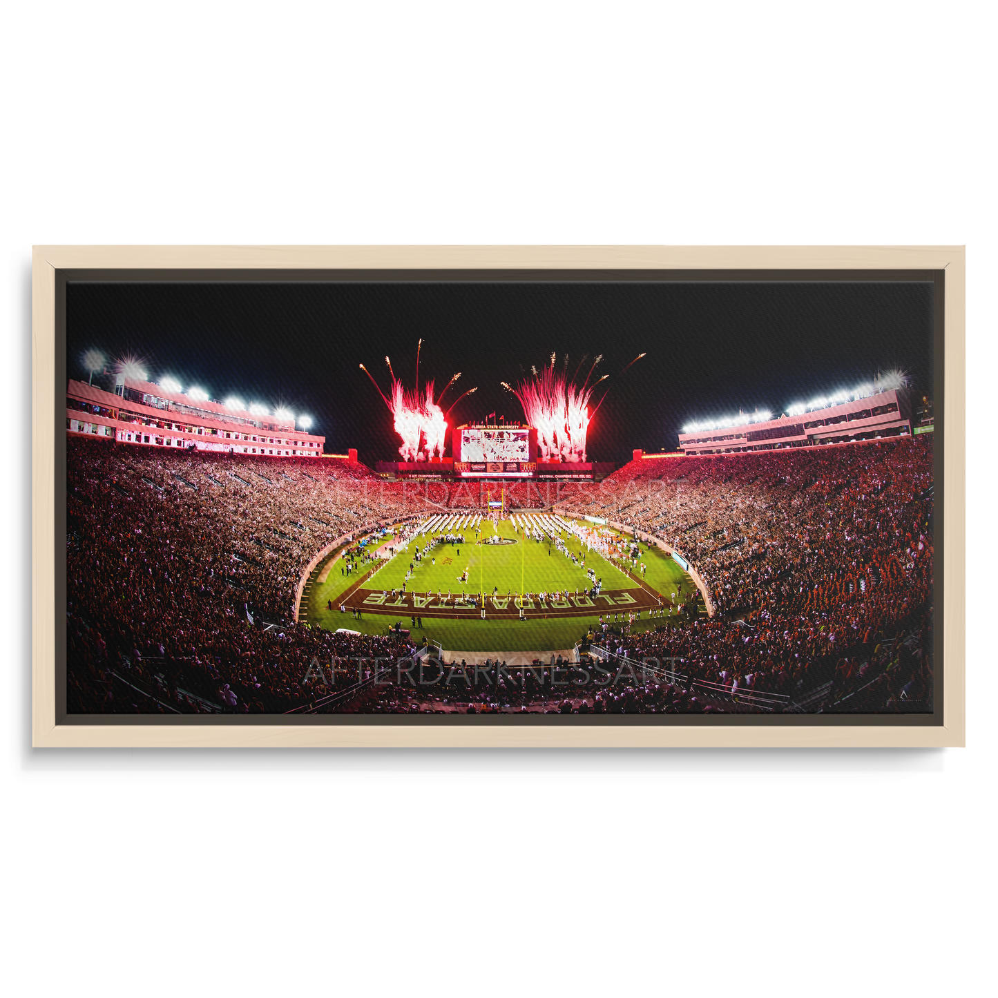 FLORIDA STATE SEMINOLES CANVAS "SEMINOLE SKYFIRE" DOAK CAMPBELL STADIUM