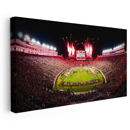 FLORIDA STATE SEMINOLES CANVAS "SEMINOLE SKYFIRE" DOAK CAMPBELL STADIUM