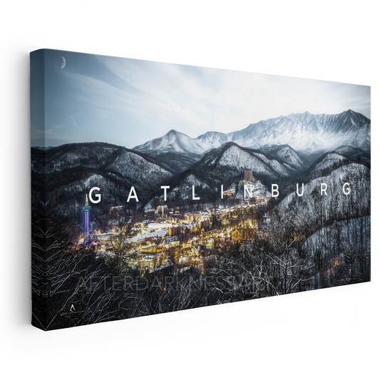 GATLINBURG TENNESSEE CANVAS "GATLINBURG GLOW"