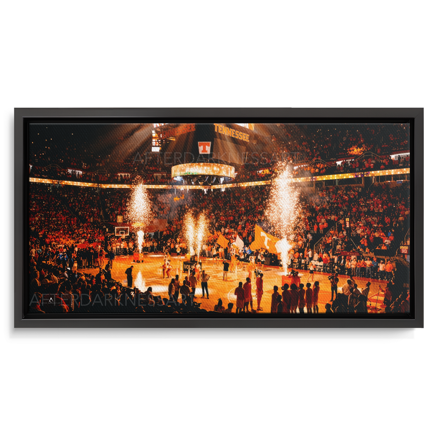 TENNESSEE VOLUNTEERS BASKETBALL CANVAS "ORANGE IGNITION" THOMPSON BOLING ARENA