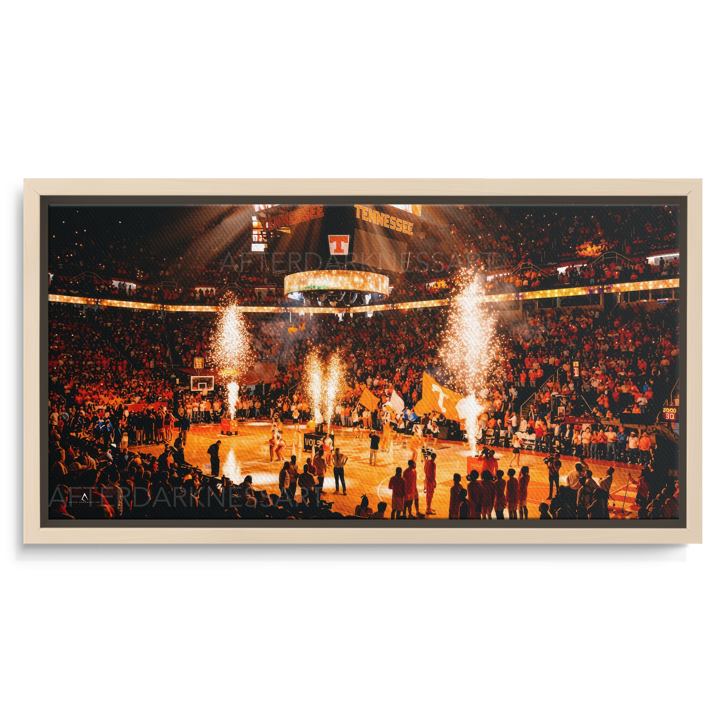 TENNESSEE VOLUNTEERS BASKETBALL CANVAS "ORANGE IGNITION" THOMPSON BOLING ARENA