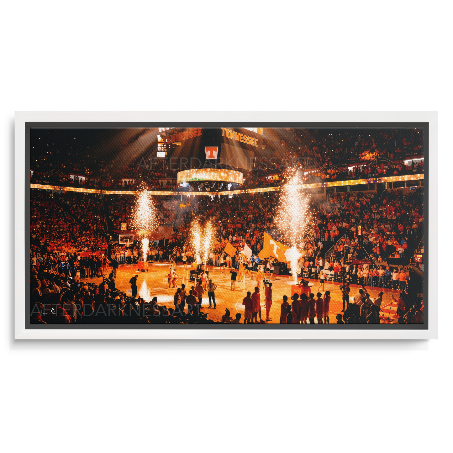 TENNESSEE VOLUNTEERS BASKETBALL CANVAS "ORANGE IGNITION" THOMPSON BOLING ARENA