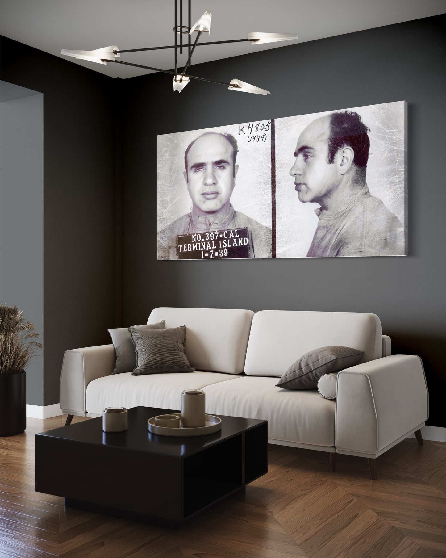 AL CAPONE MUGSHOT CANVAS "1939"