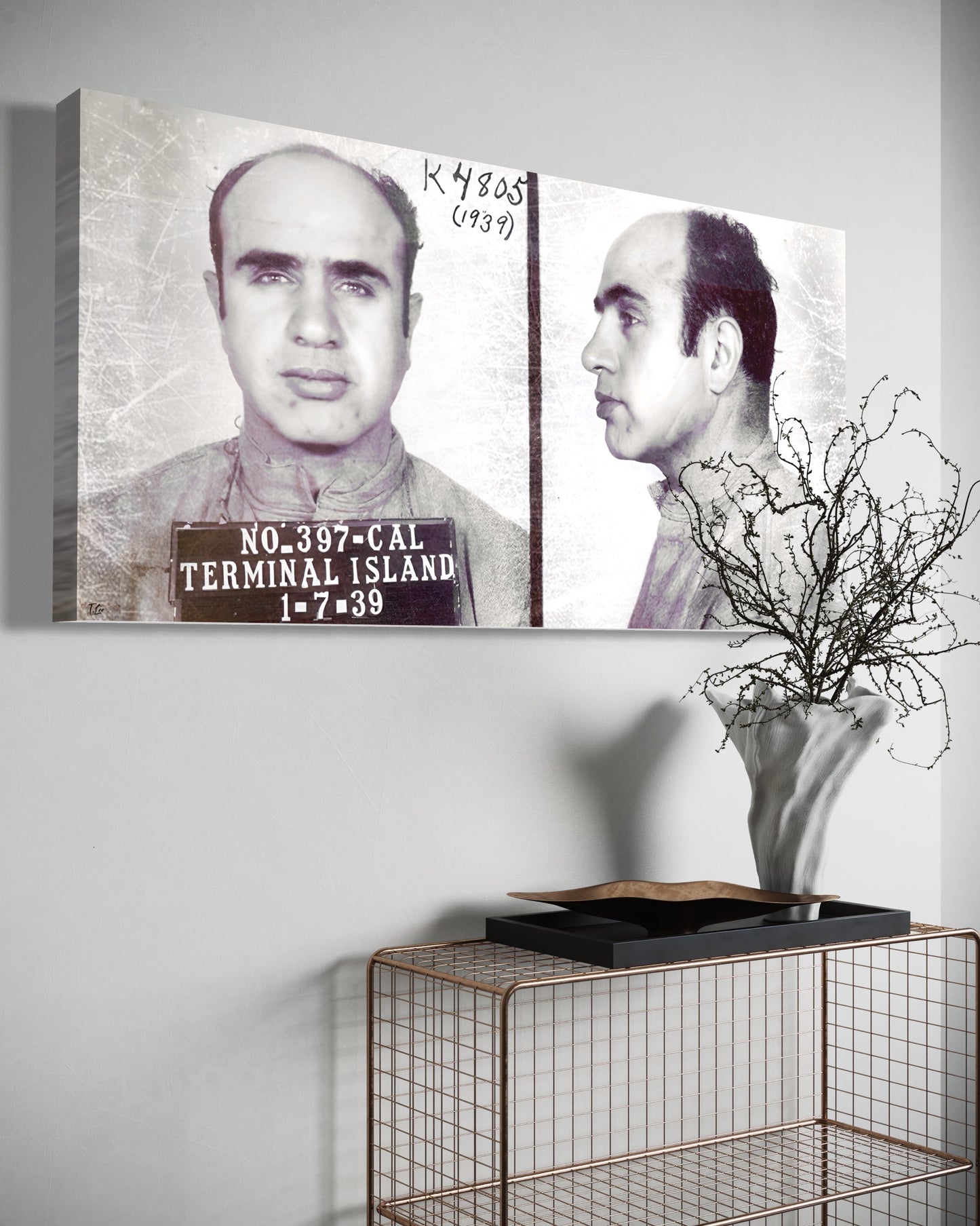 AL CAPONE MUGSHOT CANVAS "1939"