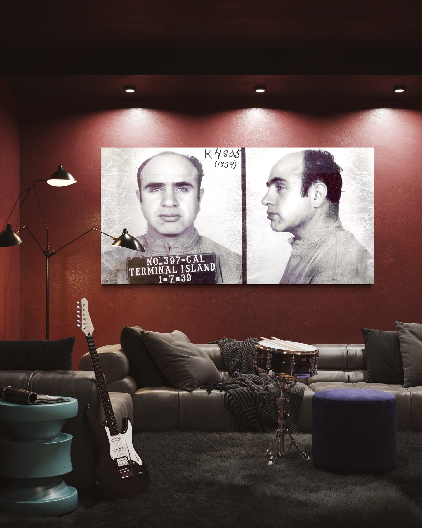 AL CAPONE MUGSHOT CANVAS "1939"