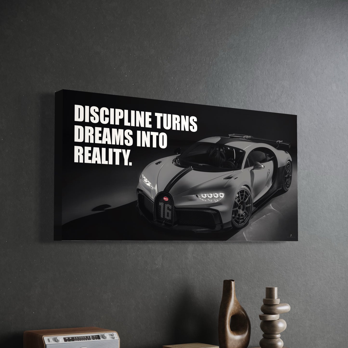 BUGATTI CHIRON CANVAS “DISCIPLINE TURNS DREAMS INTO REALITY”