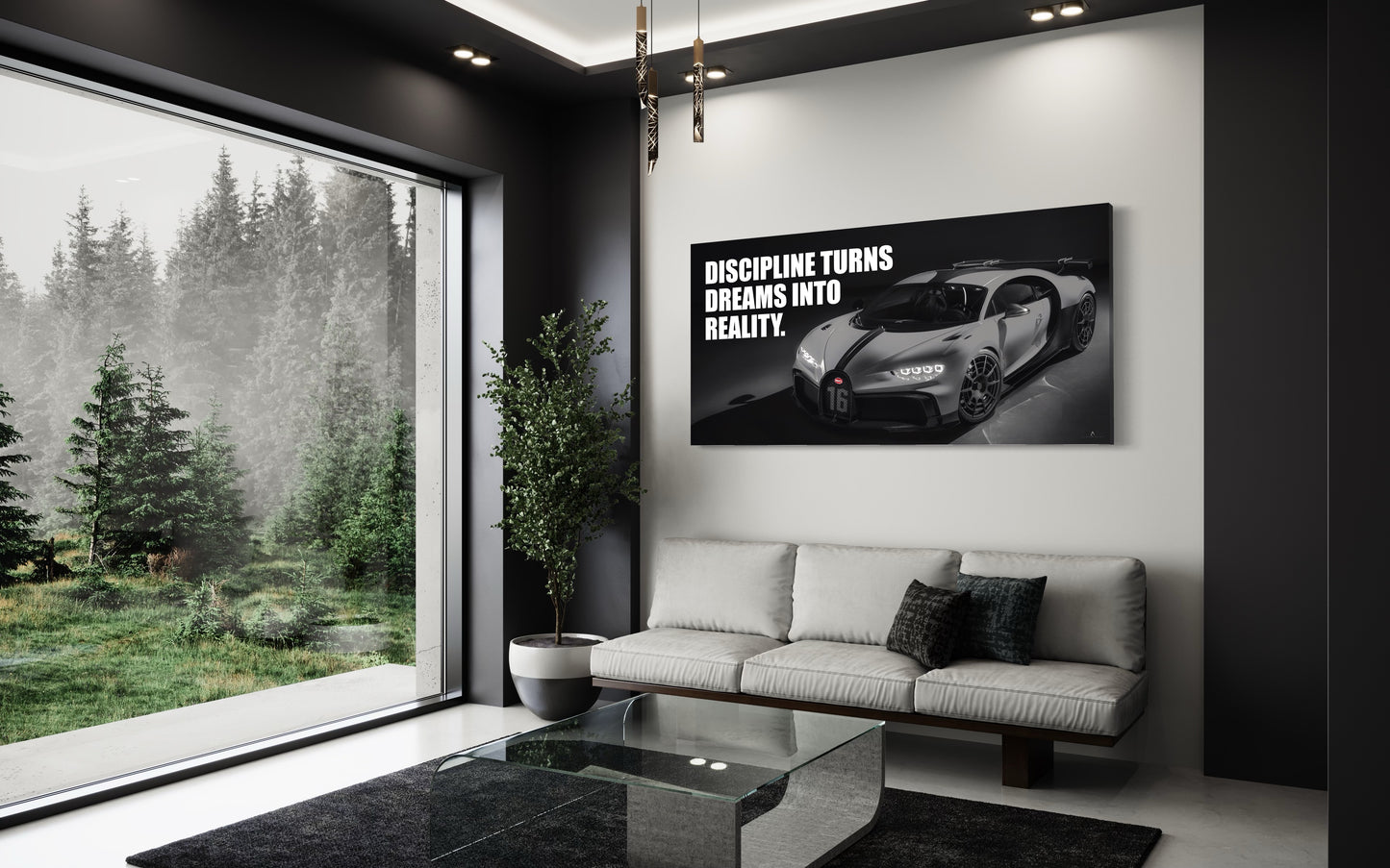 BUGATTI CHIRON CANVAS “DISCIPLINE TURNS DREAMS INTO REALITY”