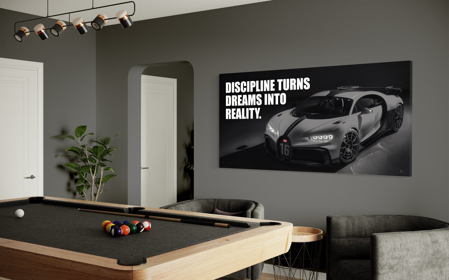 BUGATTI CHIRON CANVAS “DISCIPLINE TURNS DREAMS INTO REALITY”