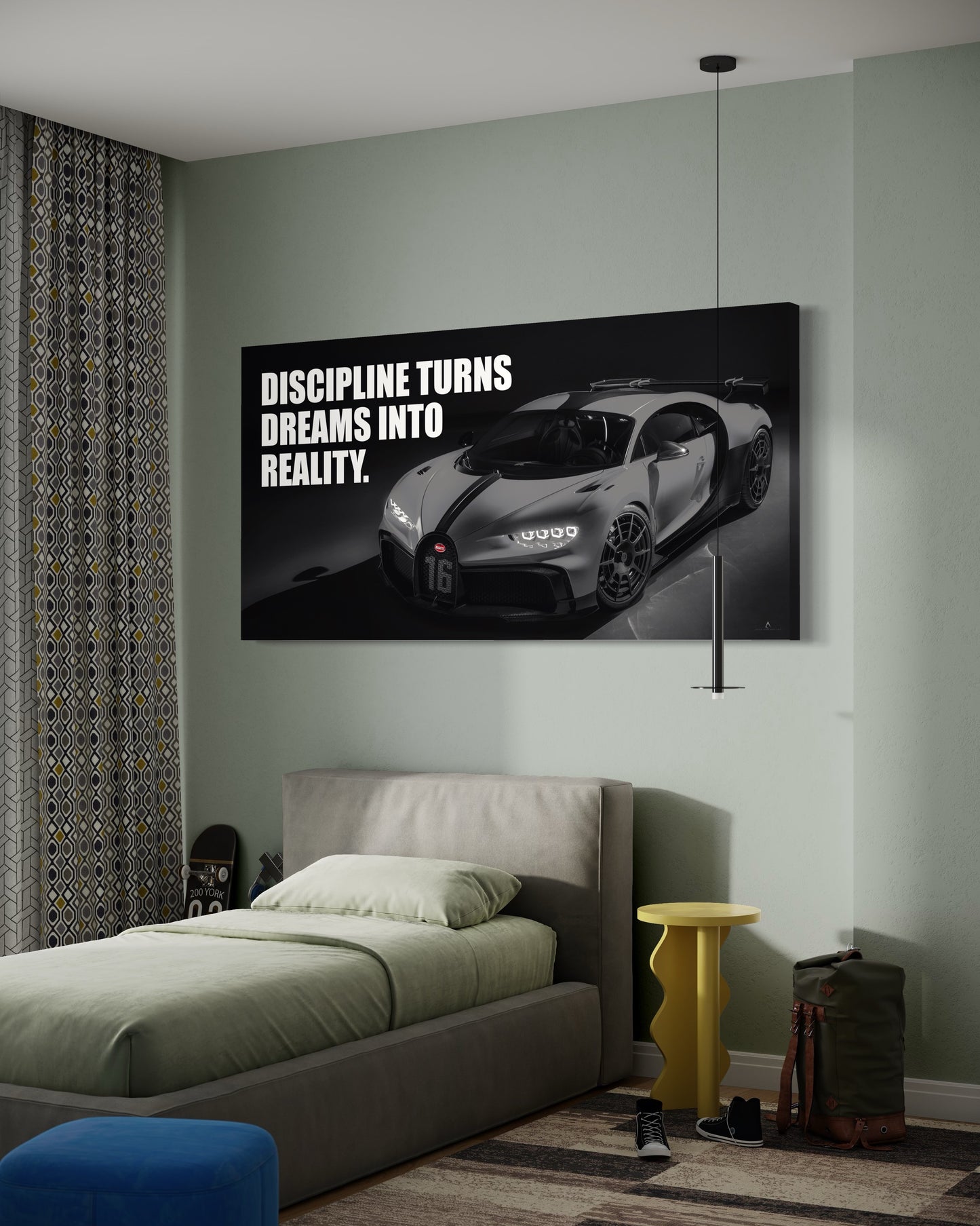 BUGATTI CHIRON CANVAS “DISCIPLINE TURNS DREAMS INTO REALITY”