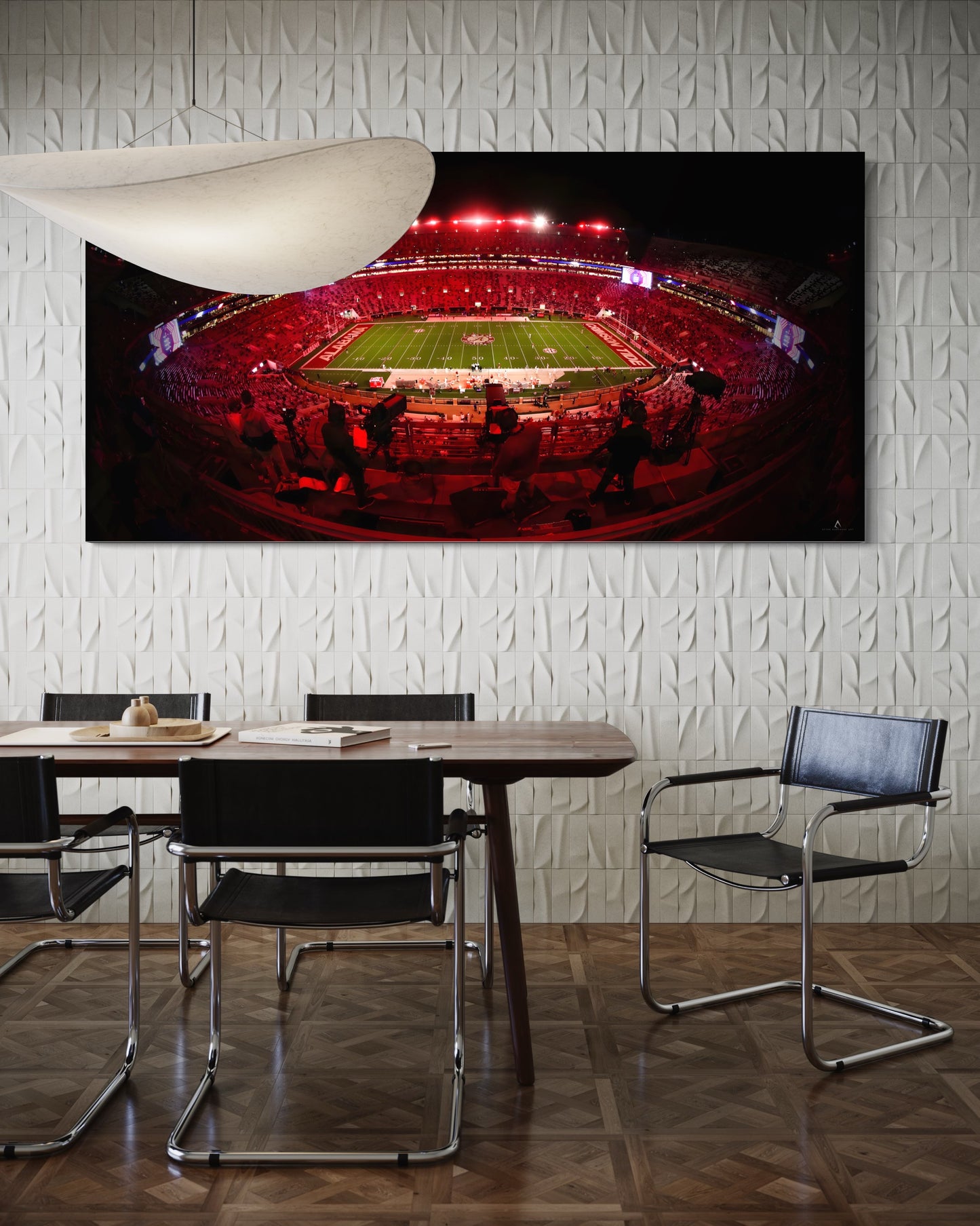 ALABAMA CRIMSON TIDE CANVAS "CRIMSON SHADOWS" BRYANT DENNY STADIUM