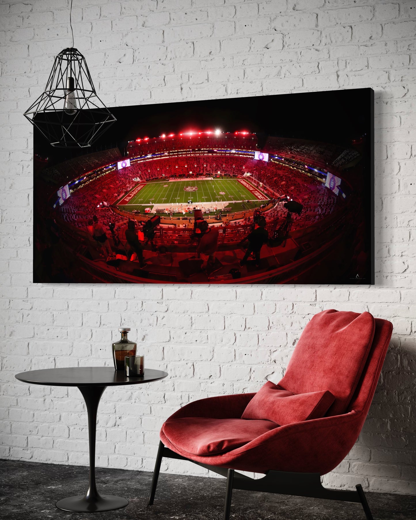 ALABAMA CRIMSON TIDE CANVAS "CRIMSON SHADOWS" BRYANT DENNY STADIUM