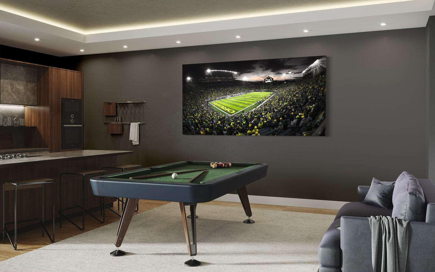 OREGON DUCKS CANVAS "OREGON NIGHTFALL" AUTZEN STADIUM