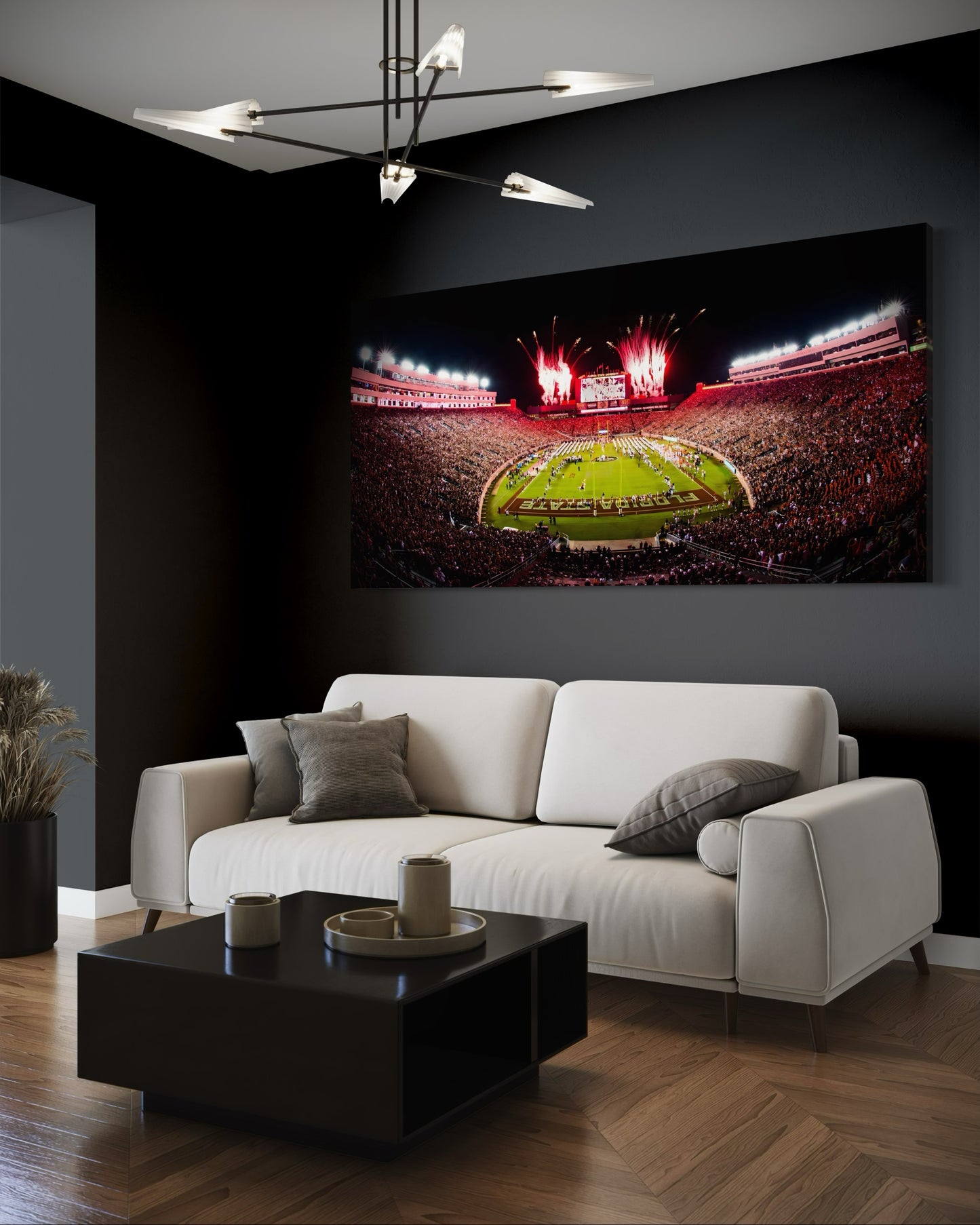 FLORIDA STATE SEMINOLES CANVAS "SEMINOLE SKYFIRE" DOAK CAMPBELL STADIUM