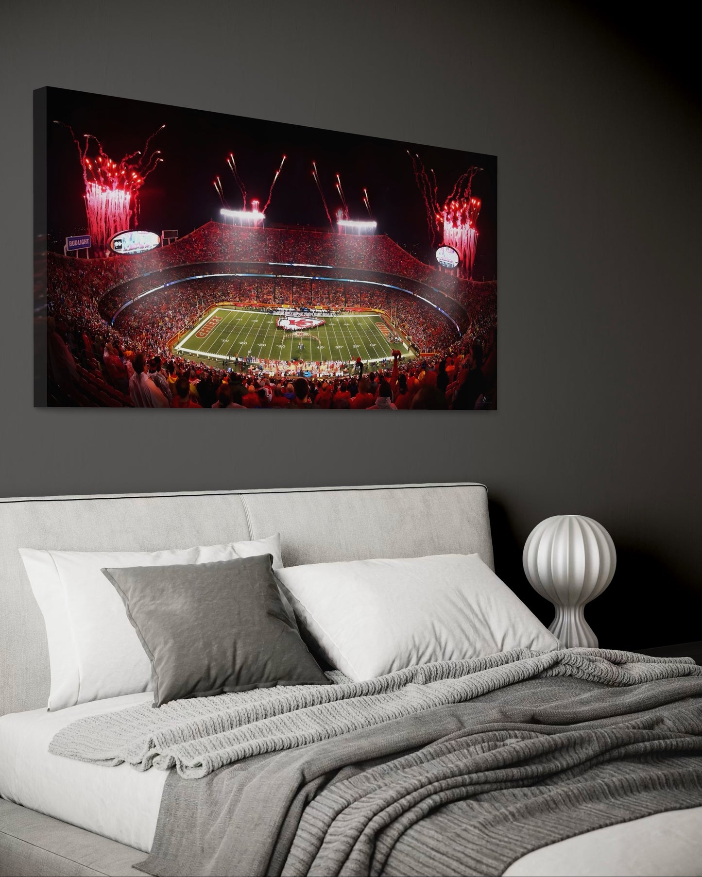 KANSAS CITY CHIEFS CANVAS "ARROWHEAD AWAKENED" ARROWHEAD STADIUM GEHA FIELD