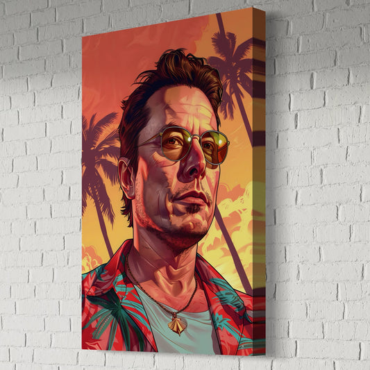 ELON MUSK GTA CANVAS "GIGA GANGSTA"