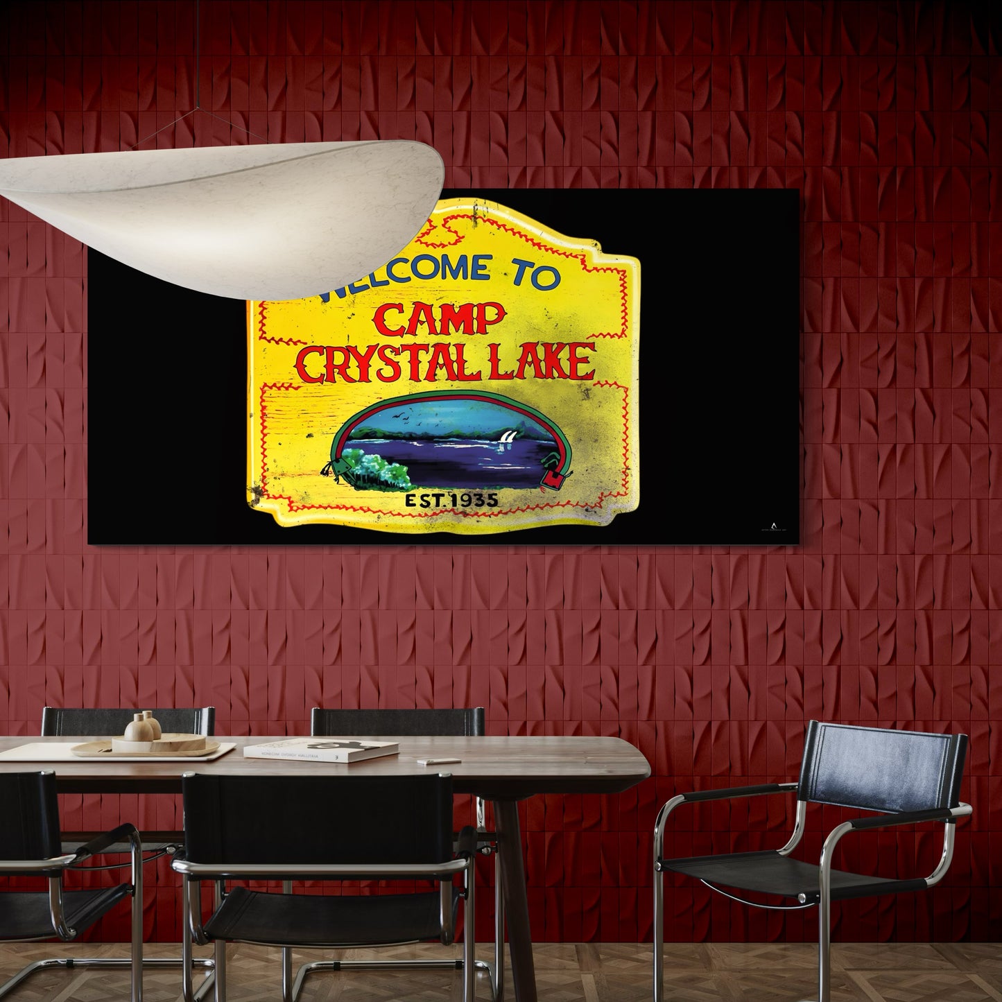 JASON CANVAS "CAMP CRYSTAL LAKE" CAMP CRYSTAL LAKE SIGN | FRIDAY THE 13TH