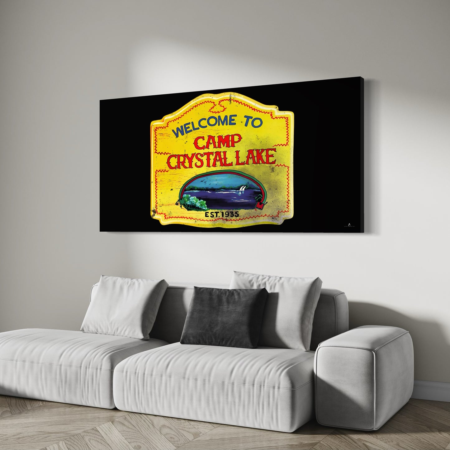 JASON CANVAS "CAMP CRYSTAL LAKE" CAMP CRYSTAL LAKE SIGN | FRIDAY THE 13TH
