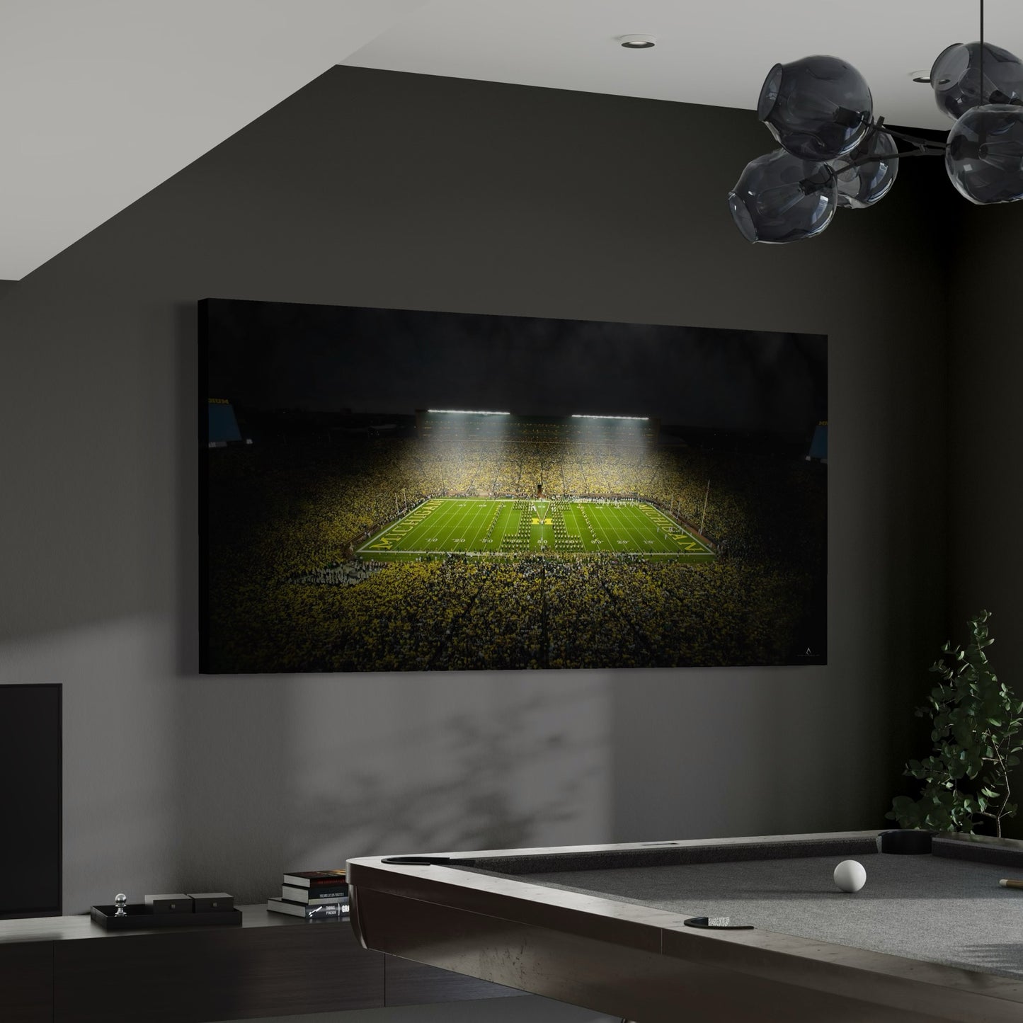 MICHIGAN WOLVERINES CANVAS "SILENT ROAR" MICHIGAN STADIUM