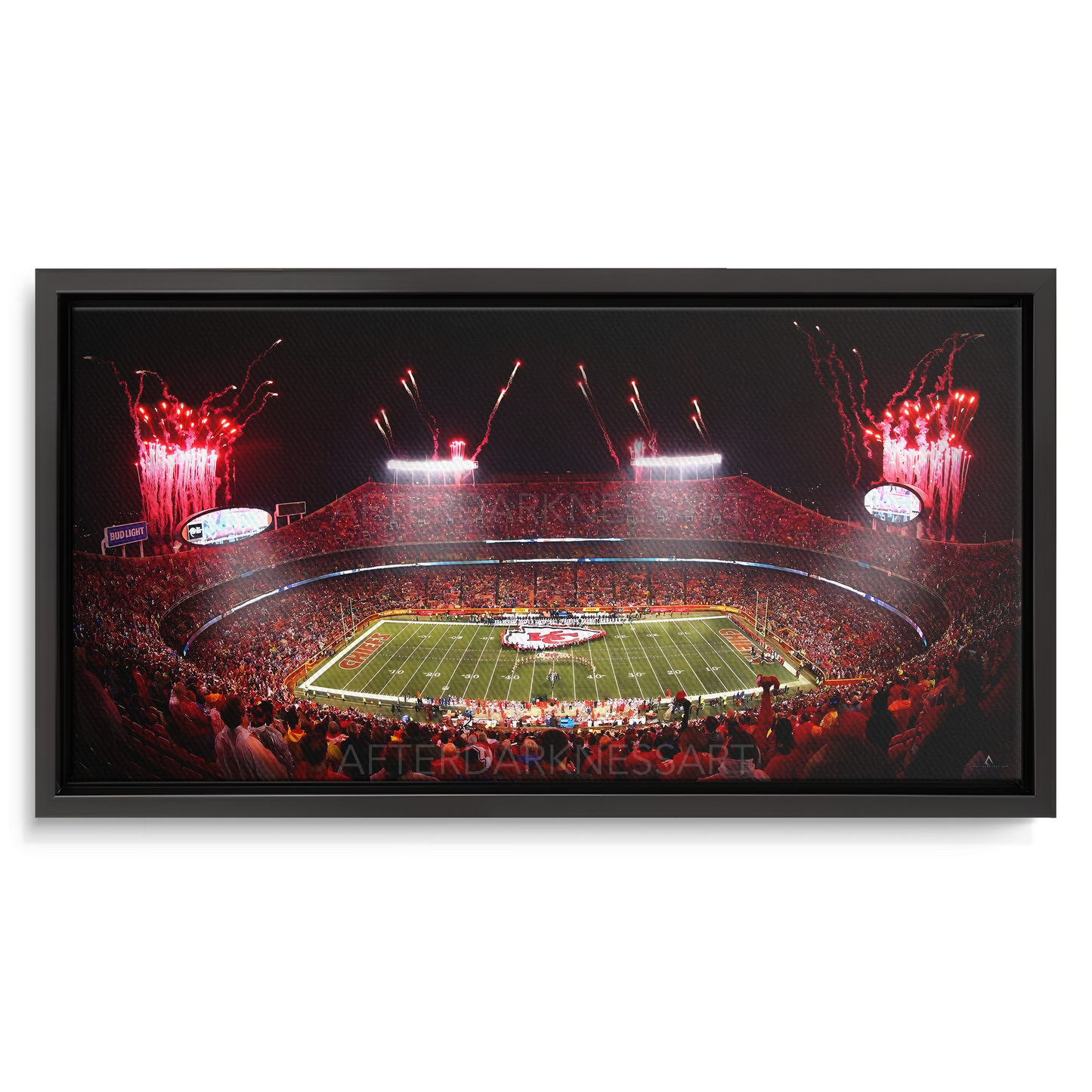 KANSAS CITY CHIEFS CANVAS "ARROWHEAD AWAKENED" ARROWHEAD STADIUM GEHA FIELD