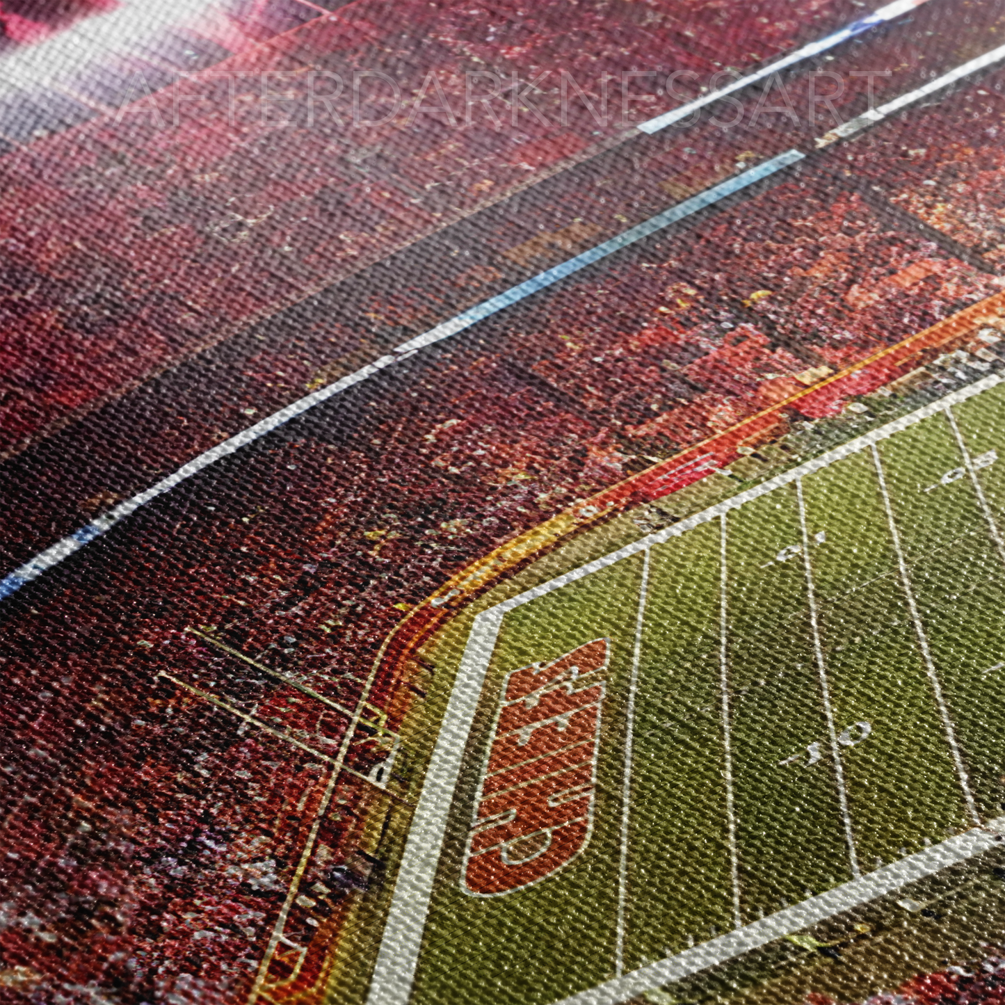 KANSAS CITY CHIEFS CANVAS "ARROWHEAD AWAKENED" ARROWHEAD STADIUM GEHA FIELD