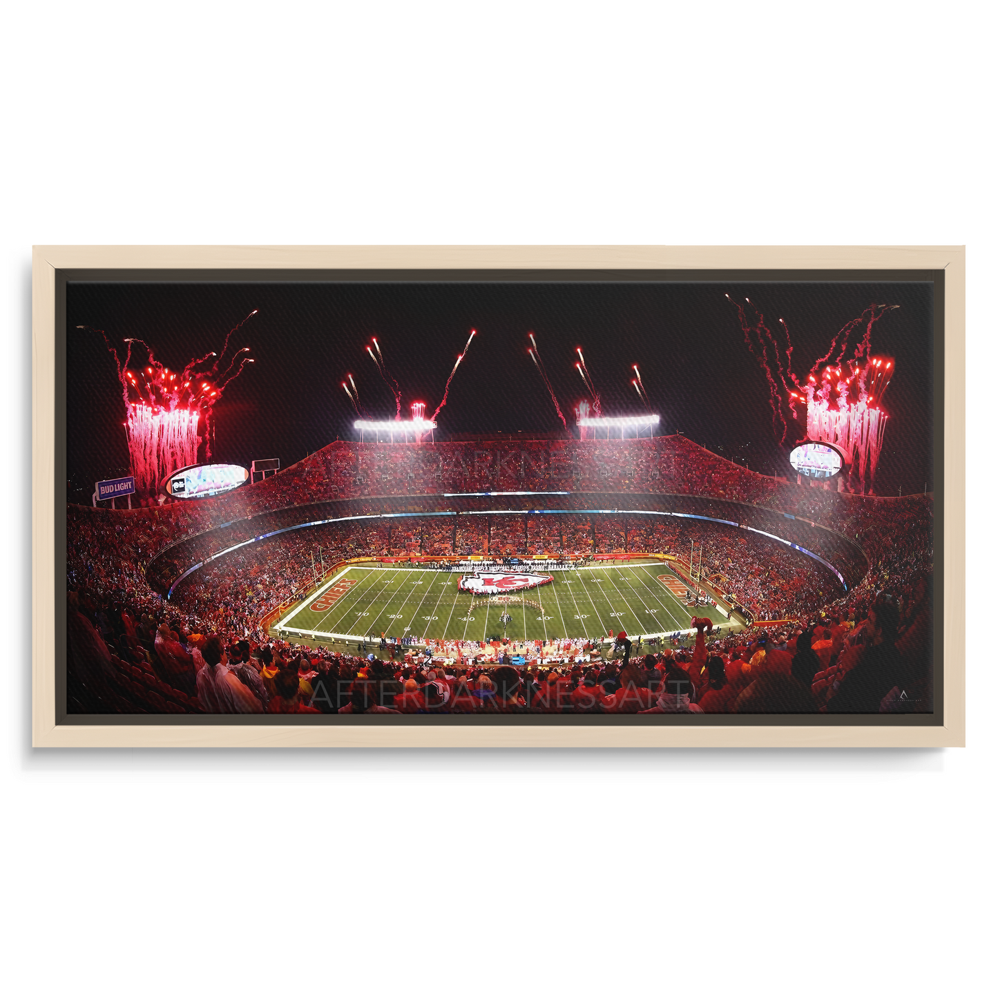 KANSAS CITY CHIEFS CANVAS "ARROWHEAD AWAKENED" ARROWHEAD STADIUM GEHA FIELD