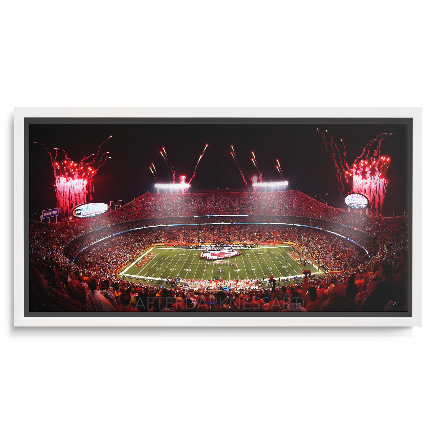 KANSAS CITY CHIEFS CANVAS "ARROWHEAD AWAKENED" ARROWHEAD STADIUM GEHA FIELD