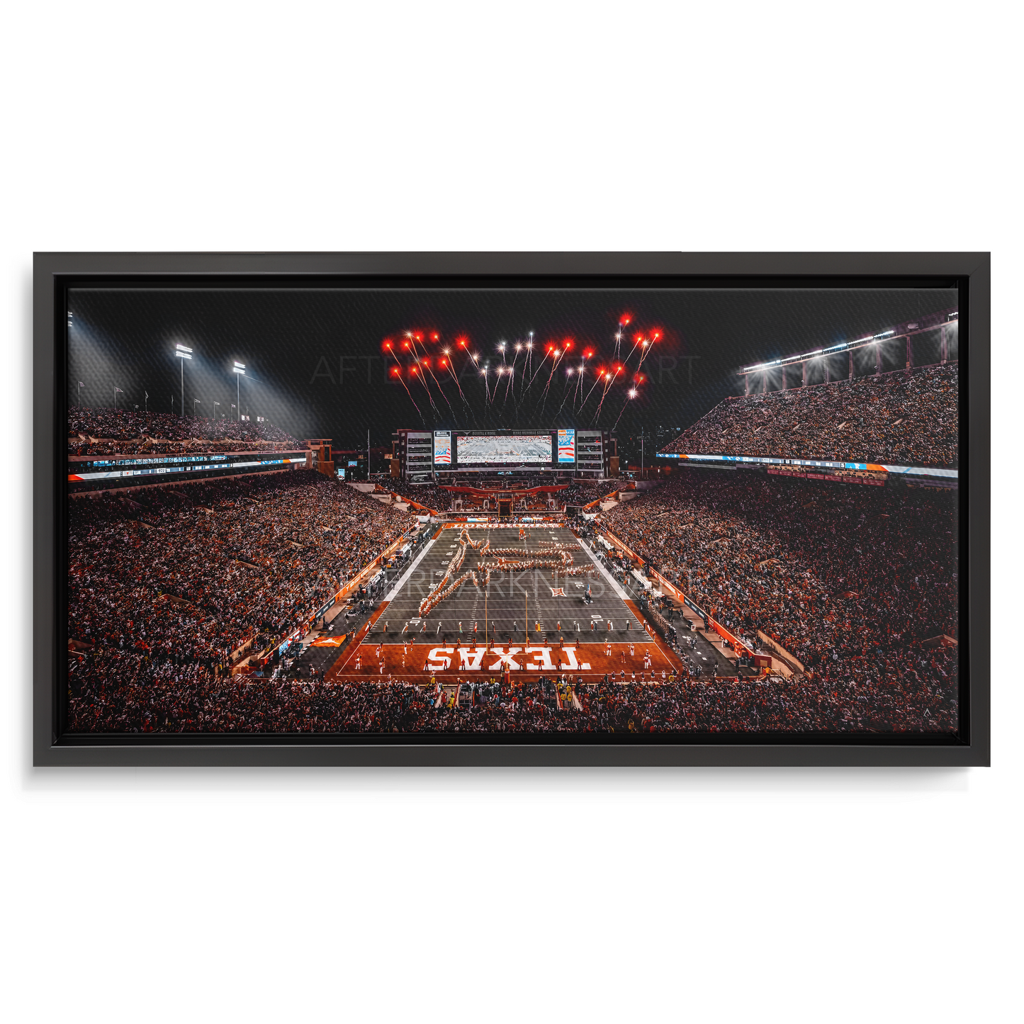 TEXAS LONGHORNS CANVAS "LONGHORN NIGHTS" DARRELL K ROYAL TEXAS MEMORIAL STADIUM