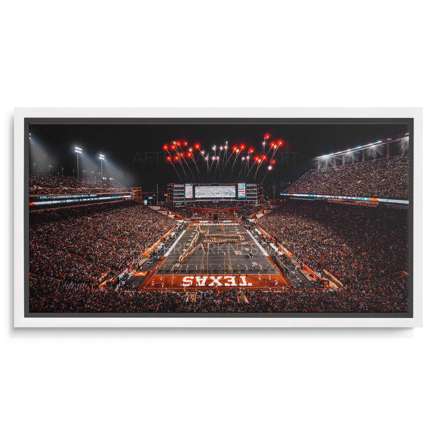 TEXAS LONGHORNS CANVAS "LONGHORN NIGHTS" DARRELL K ROYAL TEXAS MEMORIAL STADIUM