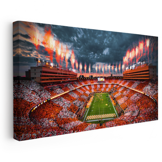 TENNESSEE VOLUNTEERS CANVAS "ROCKY TOP REFLECTIONS" NEYLAND STADIUM
