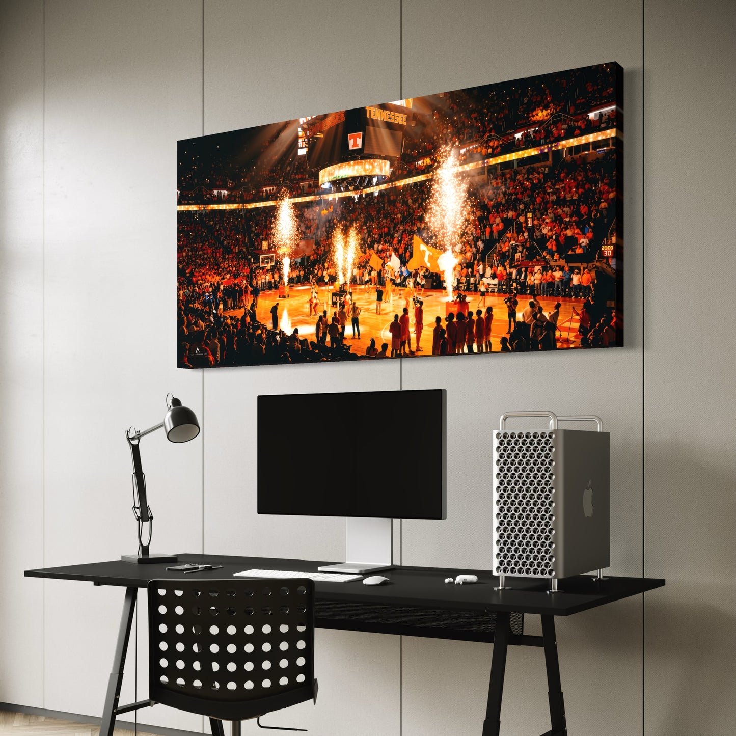 TENNESSEE VOLUNTEERS BASKETBALL CANVAS "ORANGE IGNITION" THOMPSON BOLING ARENA