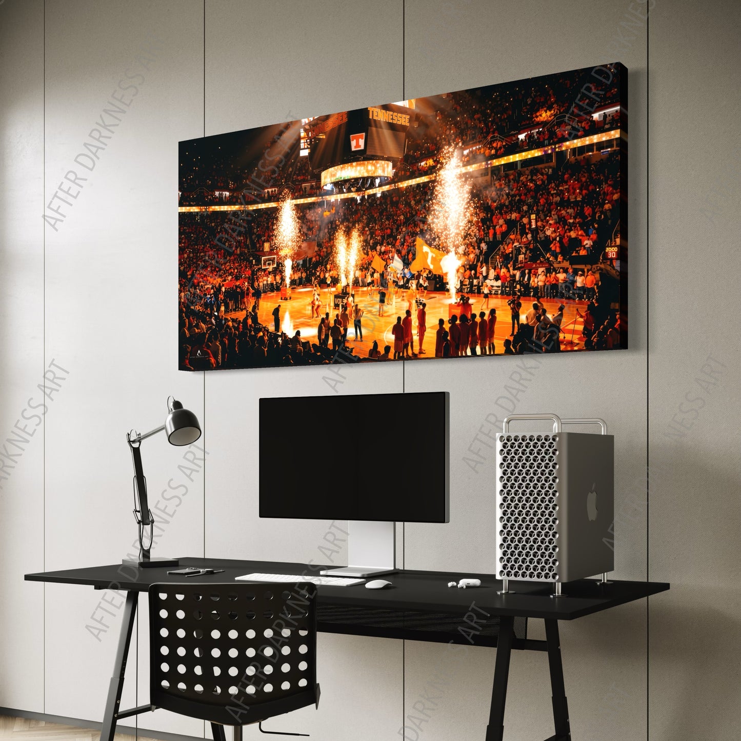 TENNESSEE VOLUNTEERS BASKETBALL CANVAS "ORANGE IGNITION" THOMPSON BOLING ARENA