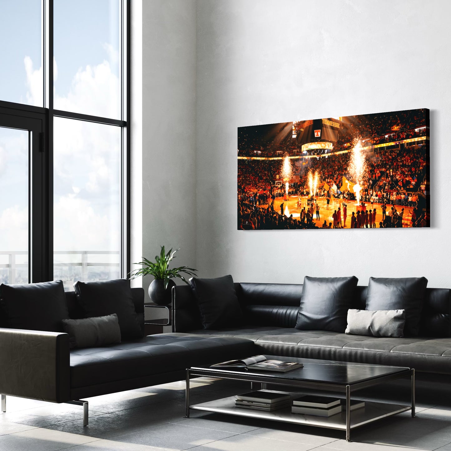 TENNESSEE VOLUNTEERS BASKETBALL CANVAS "ORANGE IGNITION" THOMPSON BOLING ARENA