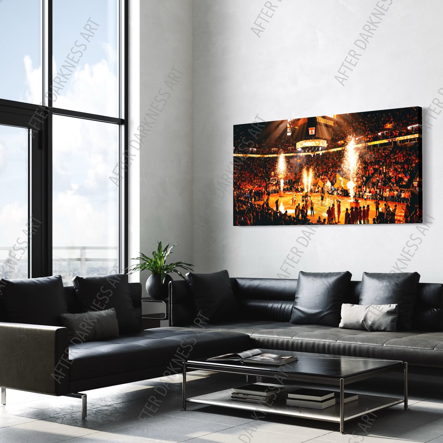 TENNESSEE VOLUNTEERS BASKETBALL CANVAS "ORANGE IGNITION" THOMPSON BOLING ARENA
