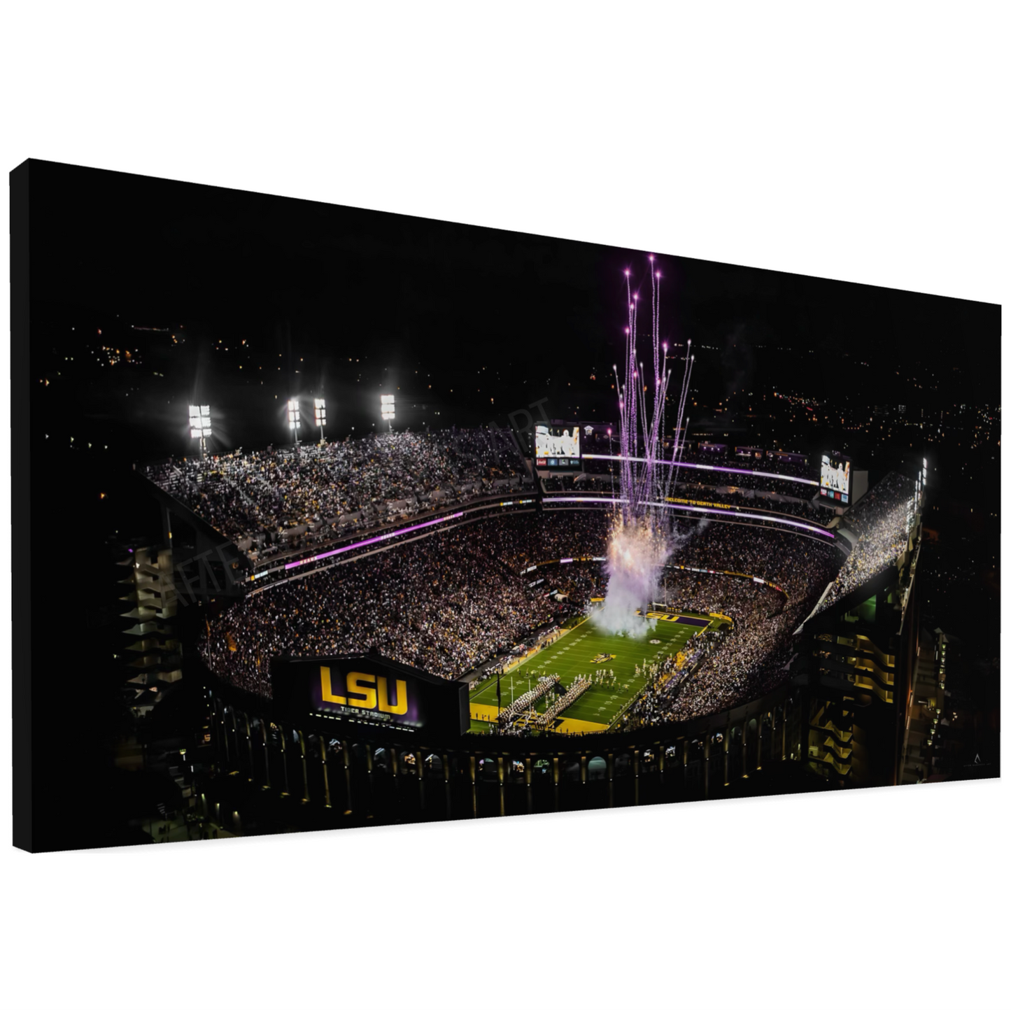 LSU TIGERS CANVAS "BAYOU BLAZE" TIGER STADIUM