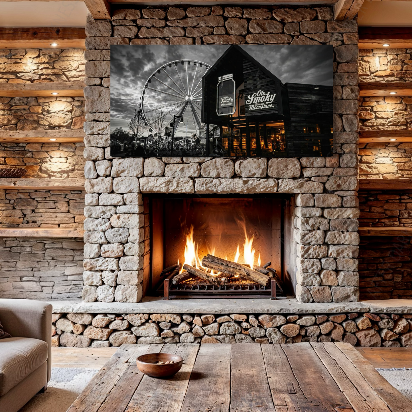 THE ISLAND PIGEON FORGE TENNESSEE CANVAS "MOONSHINE & SKYLINES"