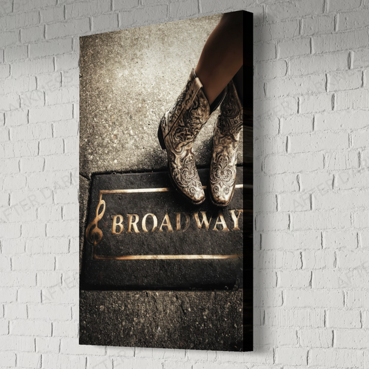 NASHVILLE TENNESSEE CANVAS "BOOTS, BOURBON & BROADWAY"